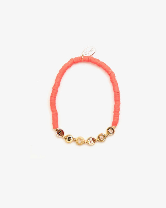 Clare V. | Beaded  Bracelet - Le Vibe - Coral