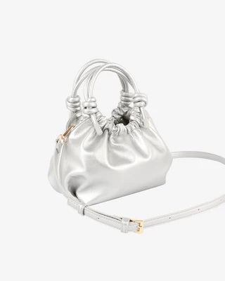 HVISK | Jolly Shiny Structure Bag - Silver Cloud