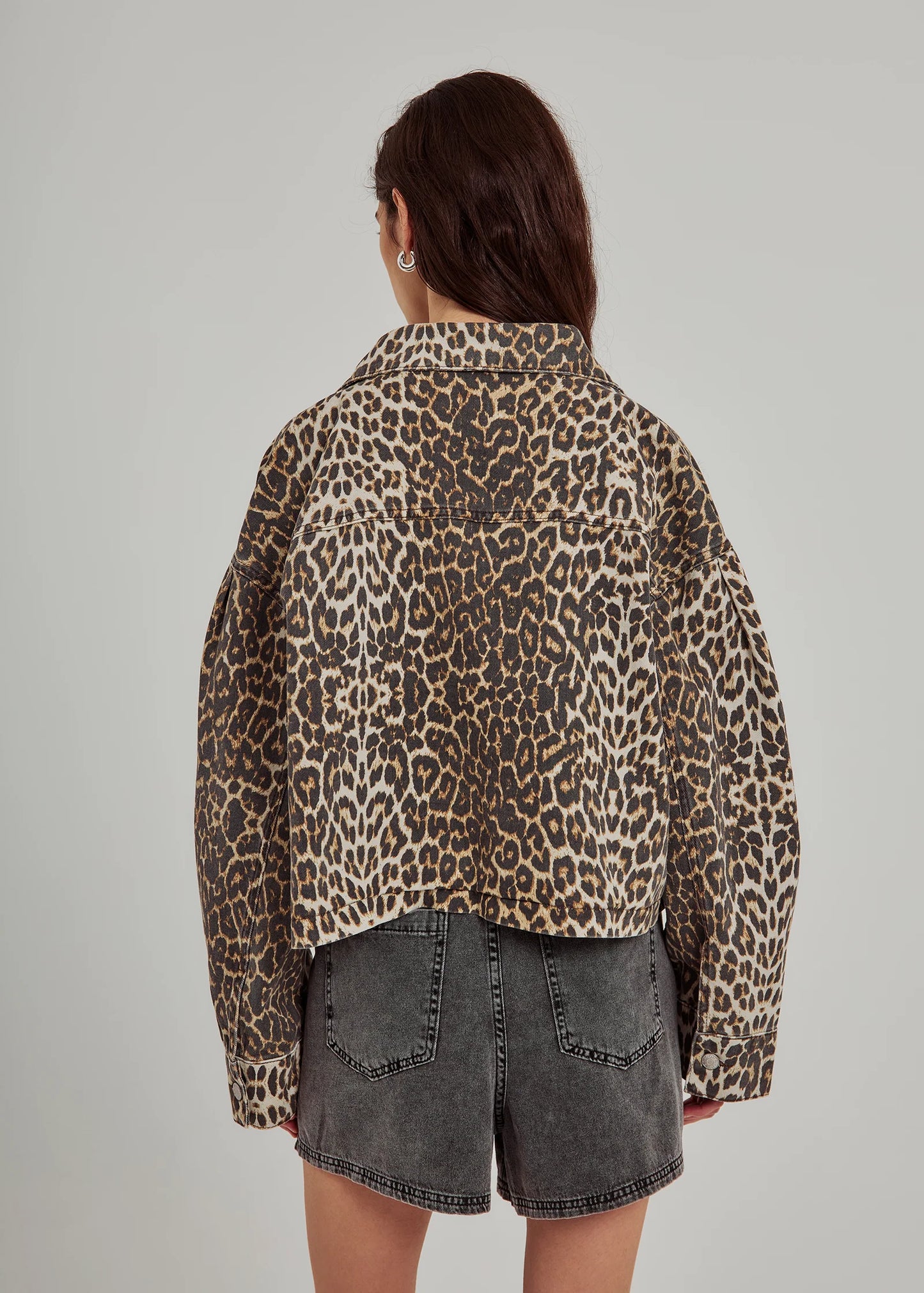 NORR | Kenzie Clean Denim Jacket - Leo Print