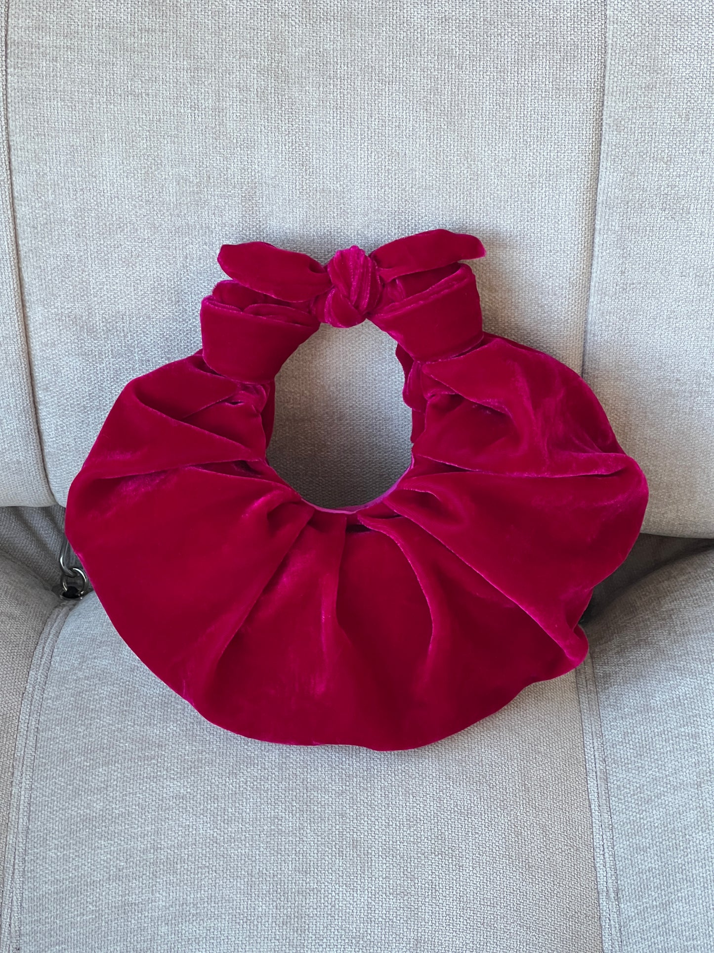 A Bronze Age | Kiku Croissant Bag - Ruby Velvet