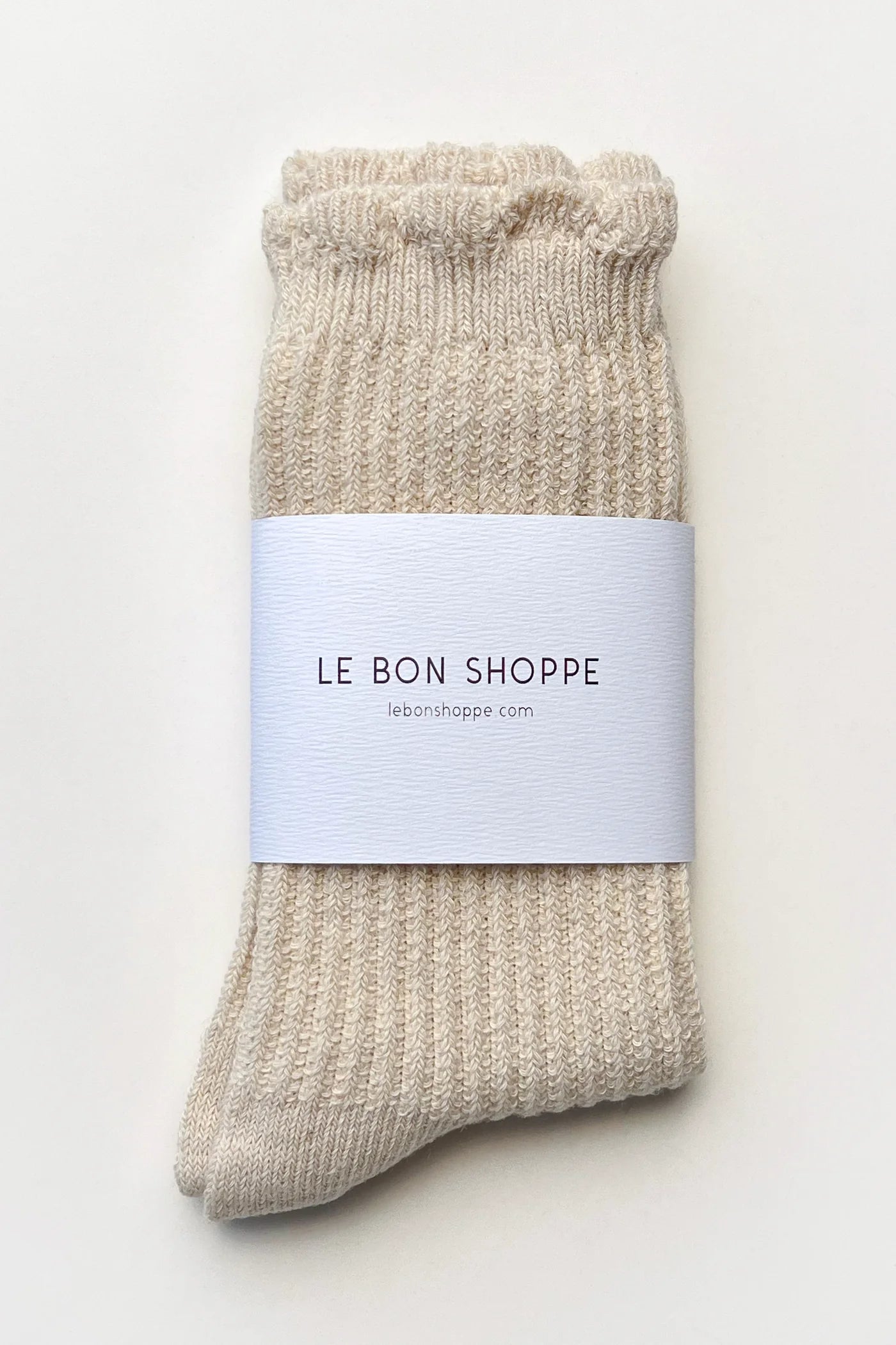 Le Bon Shoppe | Linen Scallop Socks - Naturel