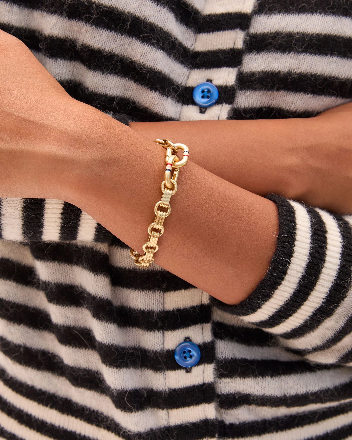 Clare V. | Le Story Chain Bracelet - Vintage Gold