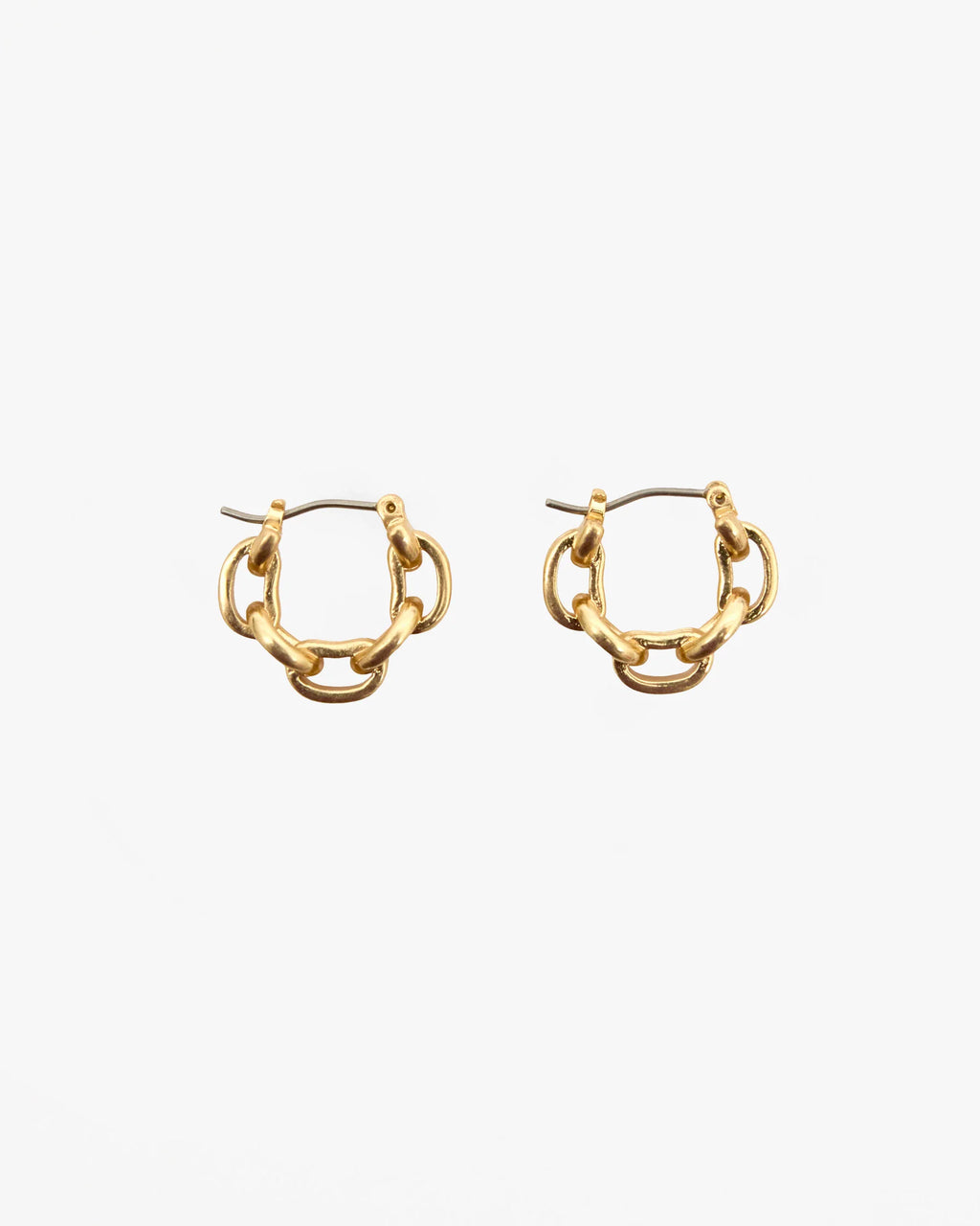 Clare V. |  Le Story Chain Huggies - Vintage Gold