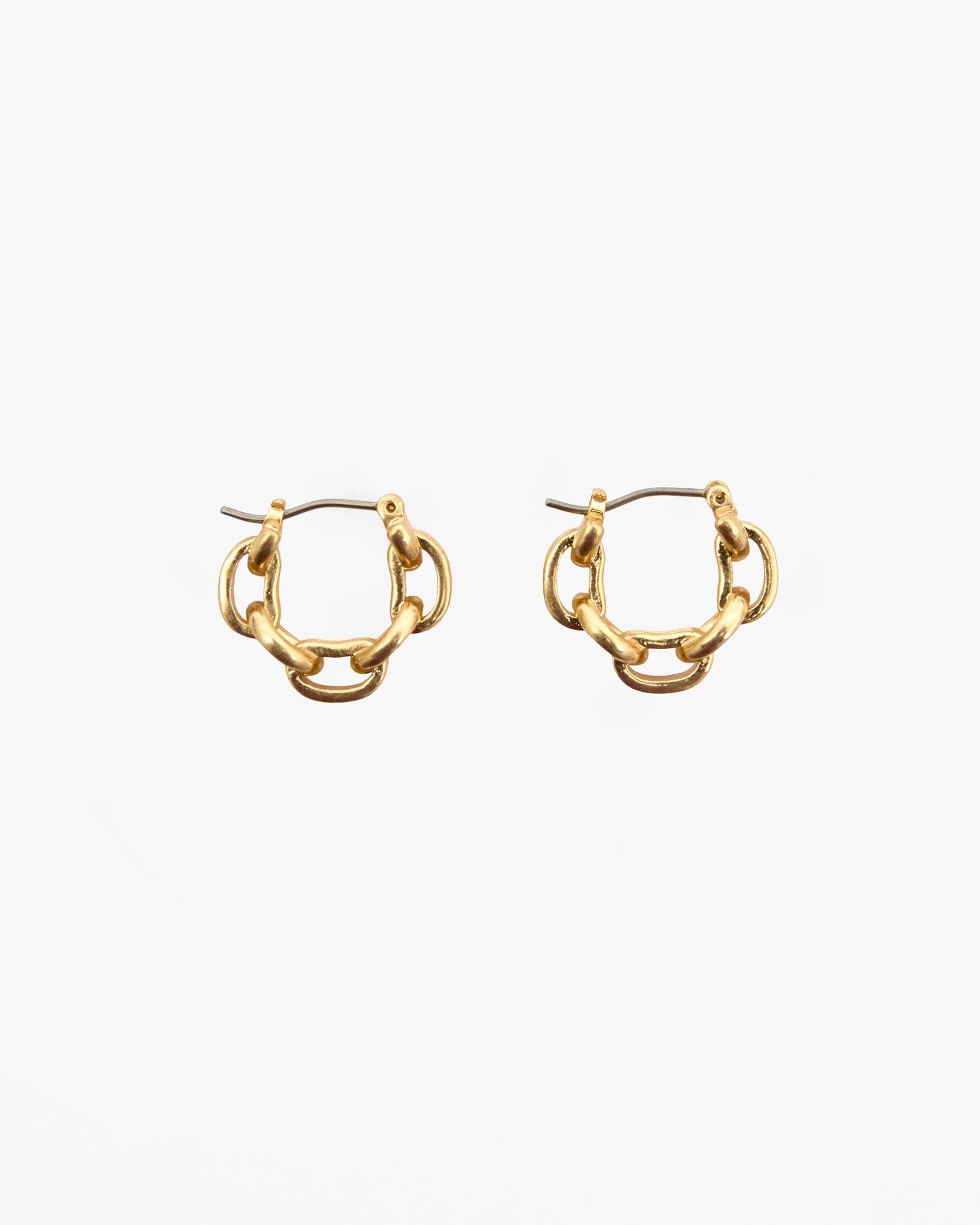 Clare V. |  Le Story Chain Huggies - Vintage Gold