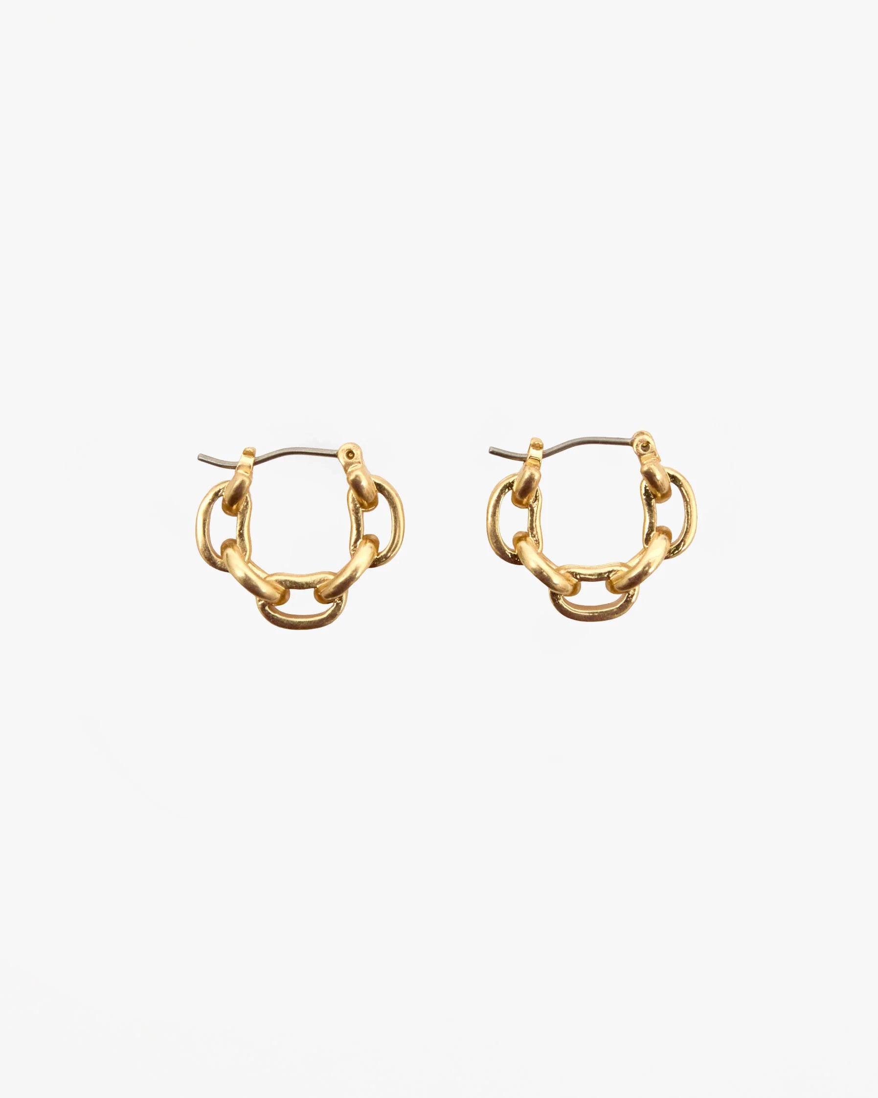 Clare V. |  Le Story Chain Huggies - Vintage Gold