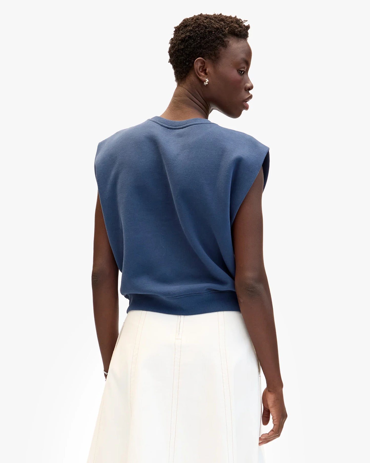 Claire V. | Le Vest Anchor Buttons - Navy