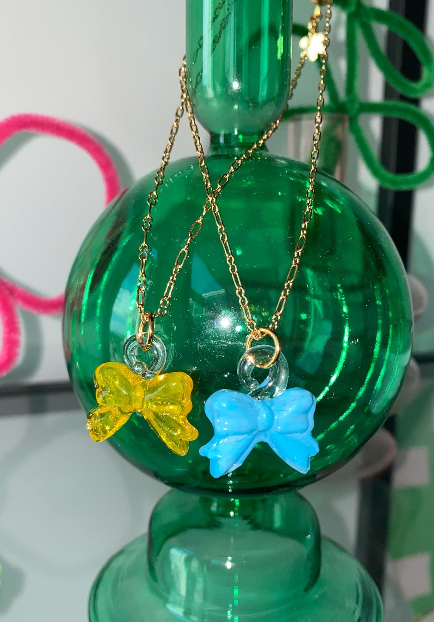 Notte | Little Bow Peep Necklace - Sky