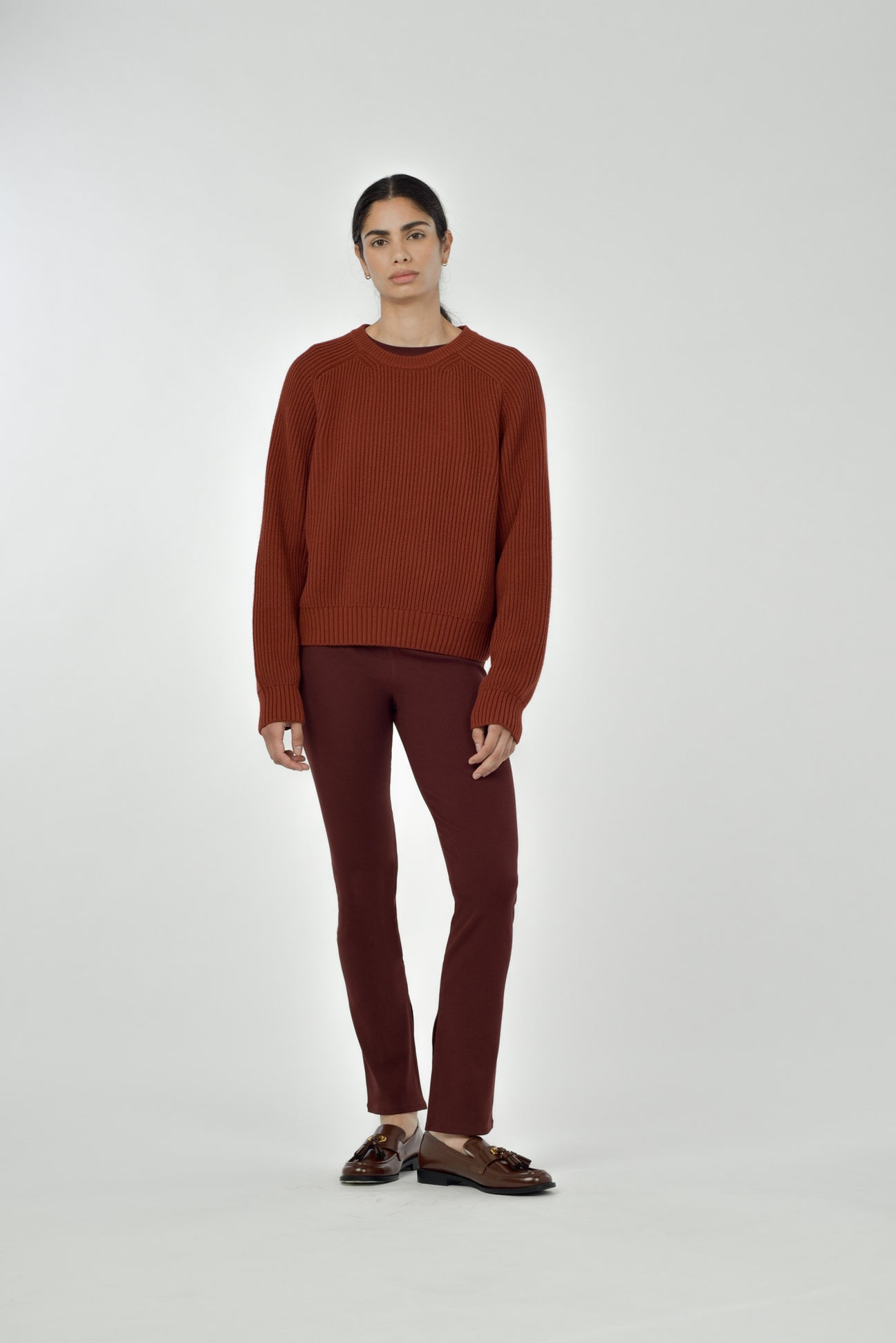 Paper Label | Avery Crew Neck Sweater - Rust