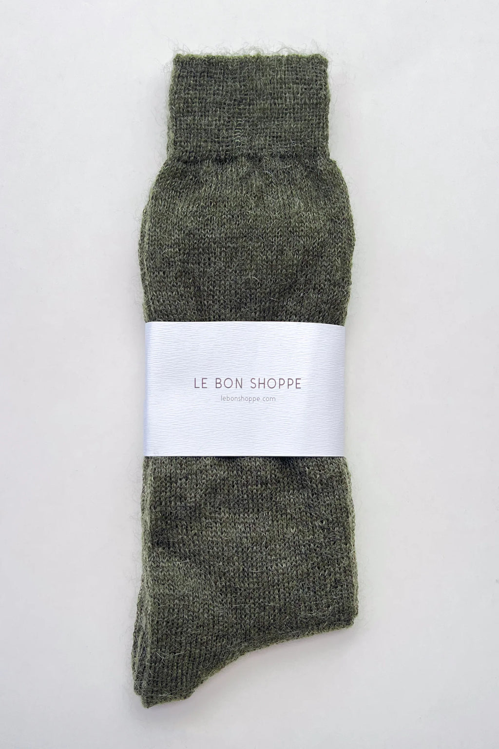 Le Bon Shoppe | Mohair Veil Socks - Mountain Olive