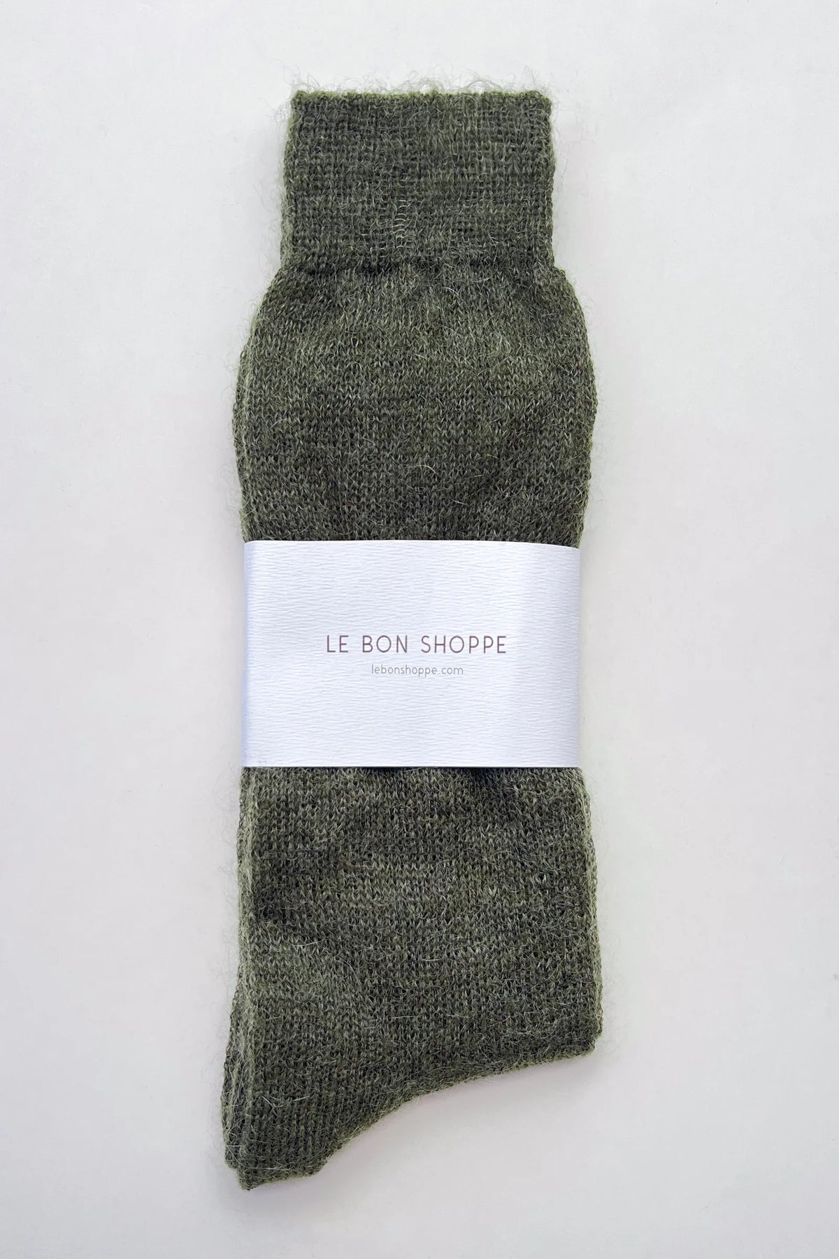 Le Bon Shoppe | Mohair Veil Socks - Mountain Olive