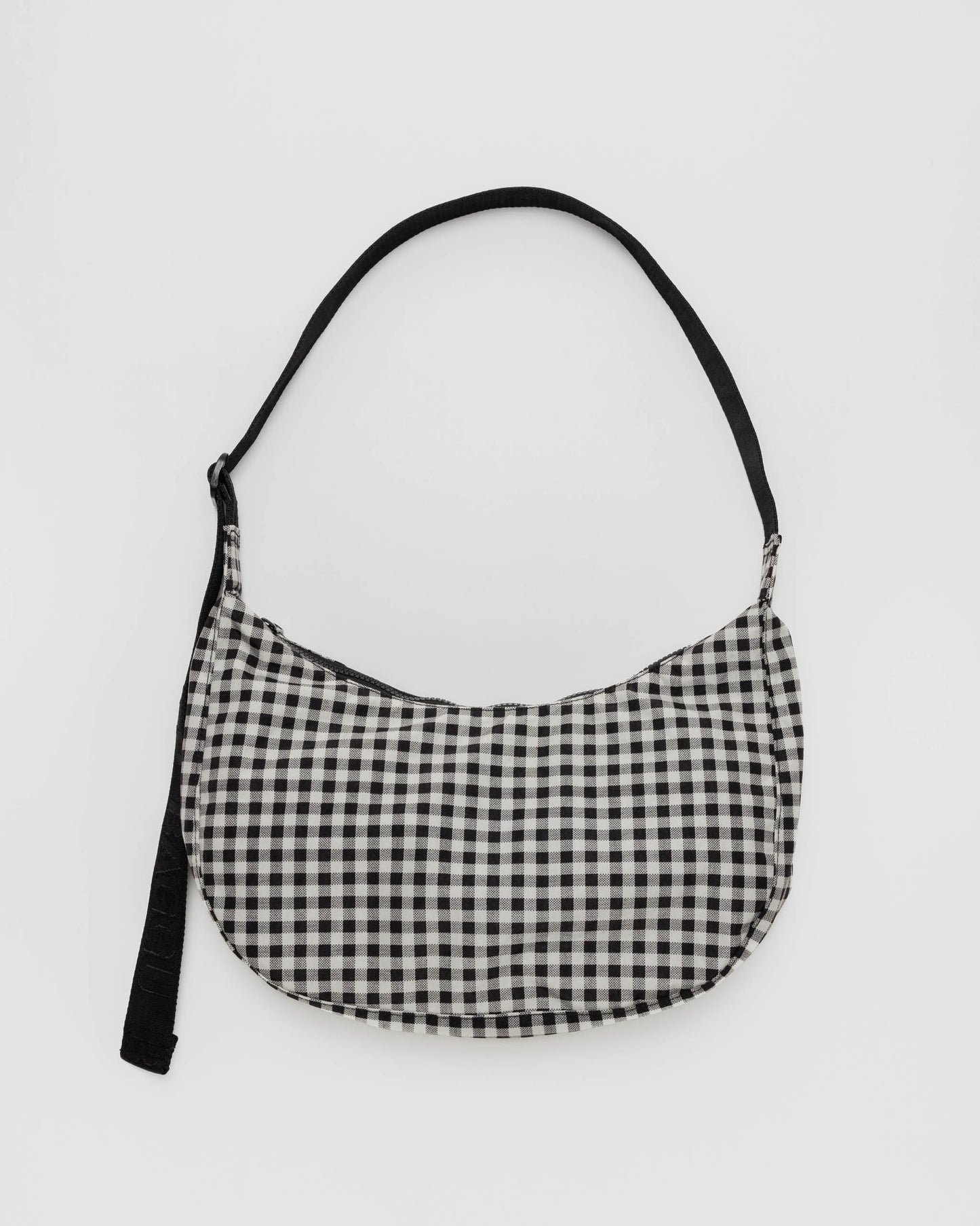 Baggu | Medium Nylon Crescent Bag -  Black & White Gingham