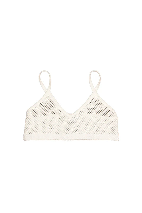 Jungmaven | Mesh Bralette - Washed White