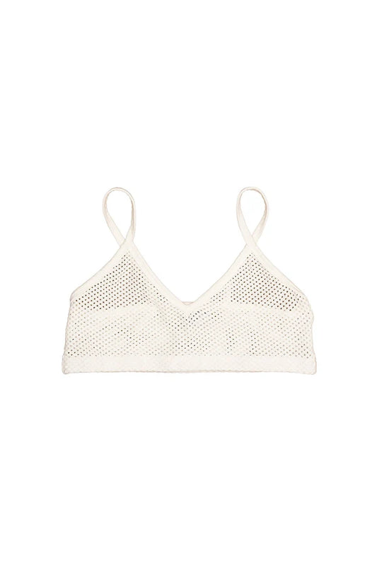 Jungmaven | Mesh Bralette - Washed White