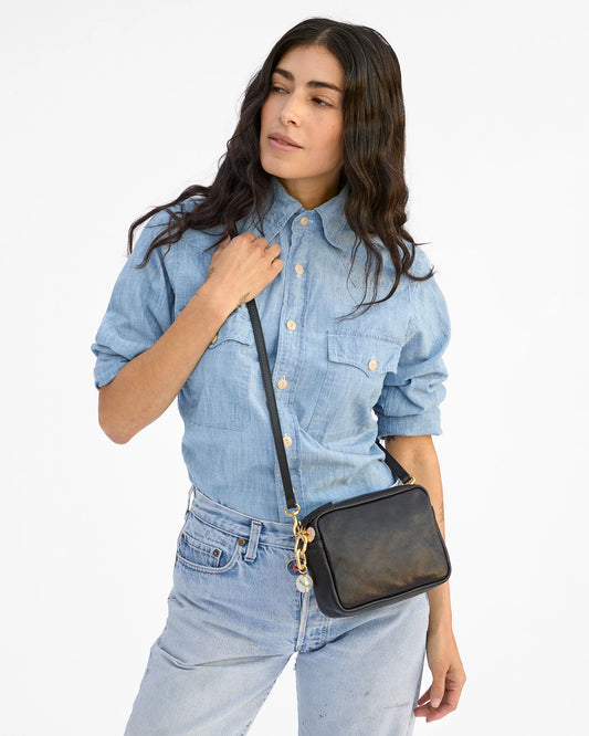 Clare V. | Midi Sac - Petit Caviar - Black