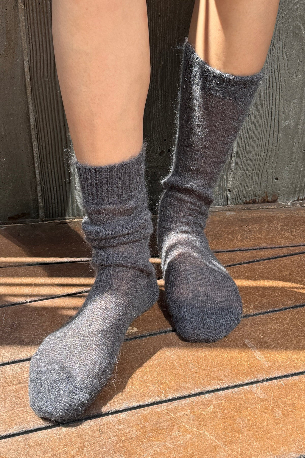 Le Bon Shoppe | Mohair Veil Socks - Charcoal