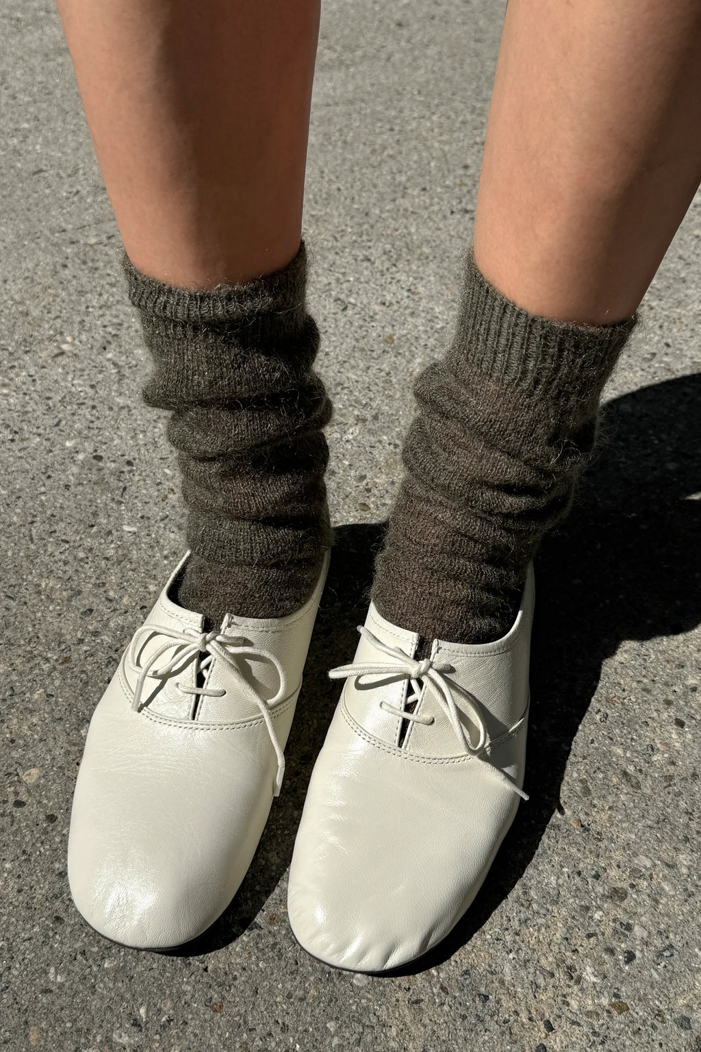 Le Bon Shoppe | Mohair Veil Socks - Mountain Olive