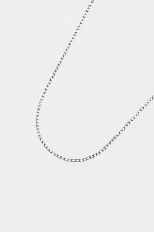 Kara Yoo | Thin Box Necklace - Sterling Silver