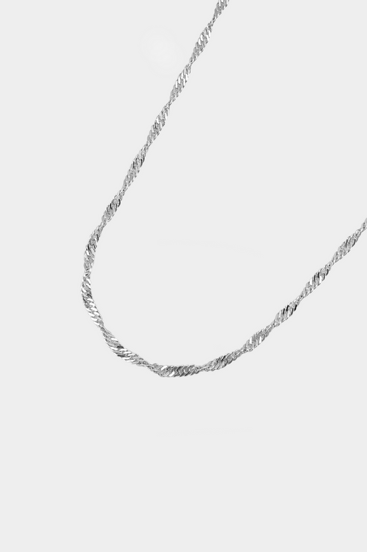 Kara Yoo | Thin Singapore Necklace - Sterling Silver