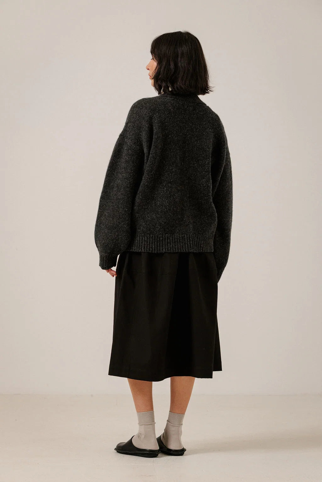 Bare Knitwear | Oversized Alpaca Cardigan - Basalt