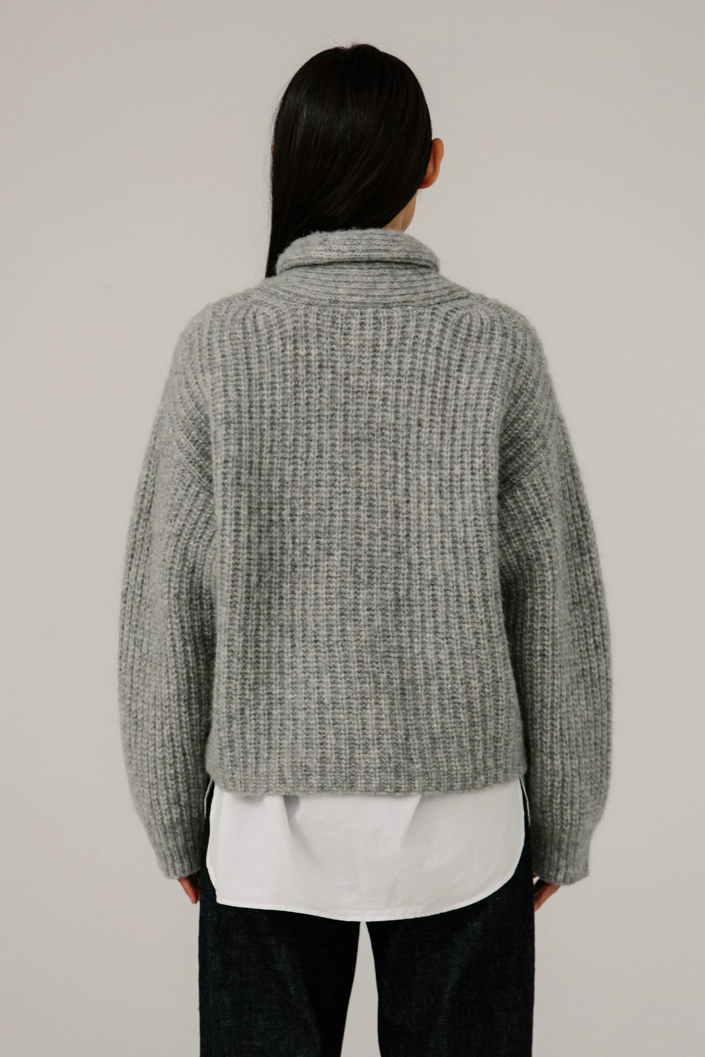 Bare Knitwear | Oversized Shawl Cardigan - Chambray