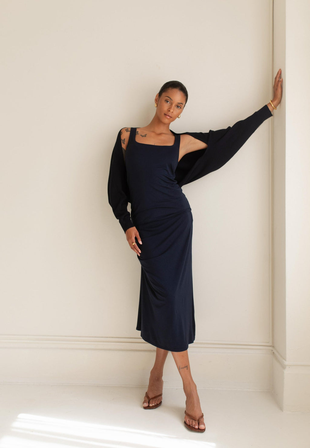 Paper Label | Alina Double Layred Tank - Black