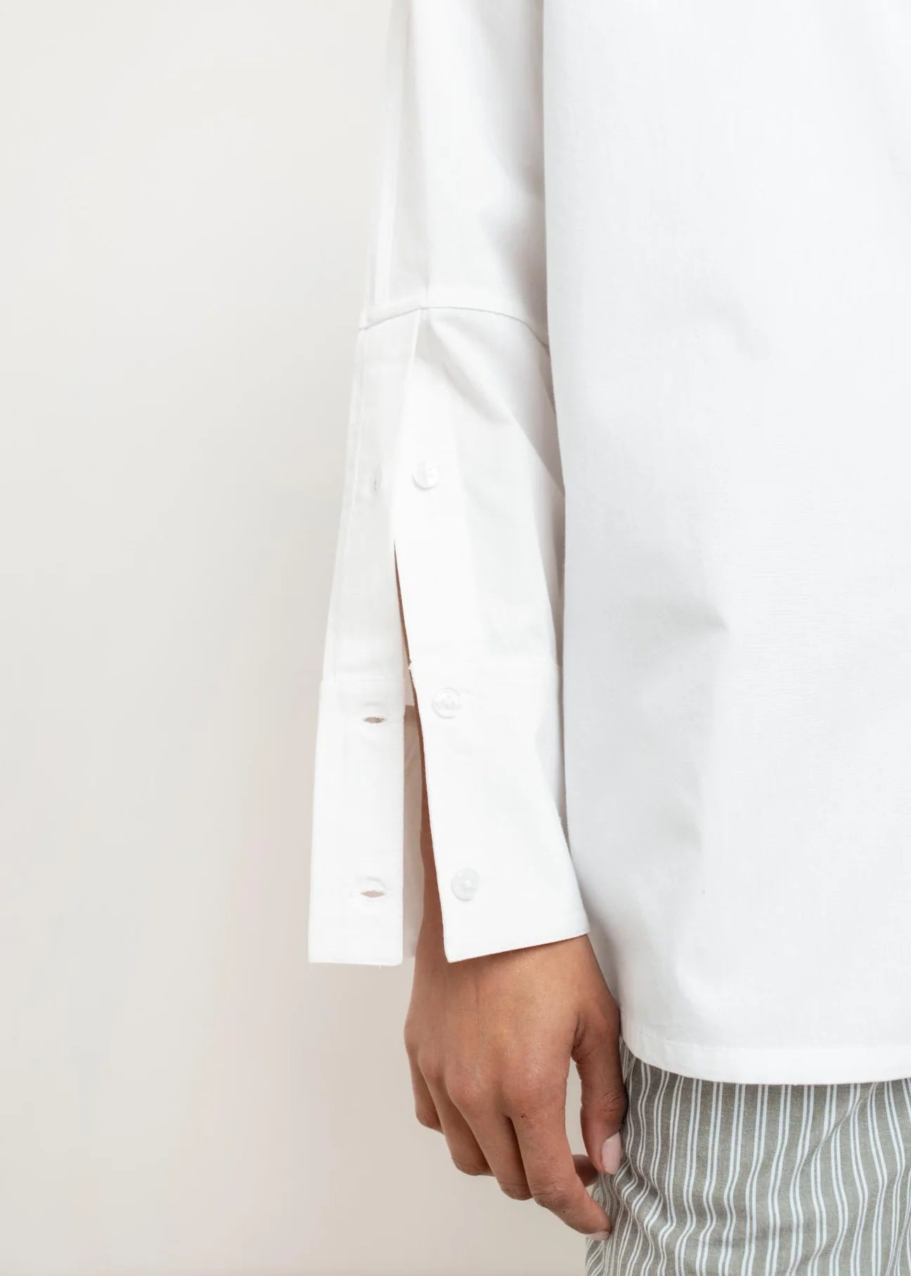 Paper Label | Tanzi Placket Shirt - Bright White