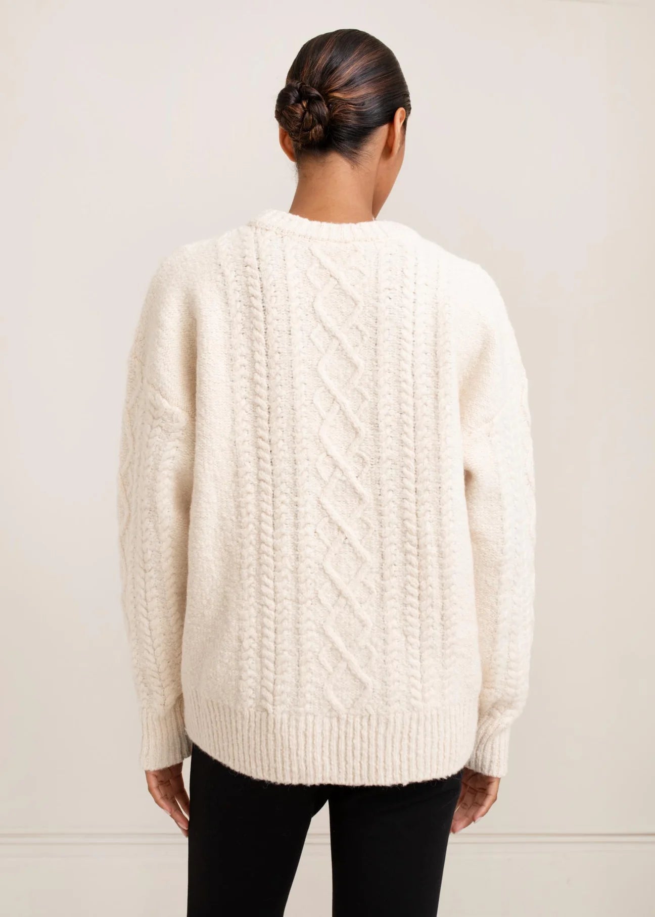 Paper Label | Rayna Cable Sweater - Cream