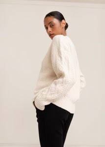 Paper Label | Rayna Cable Sweater - Cream