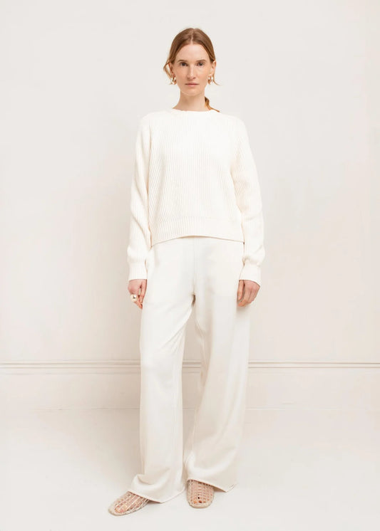 Paper Label | Avery Crew Neck Sweater - Gardenia