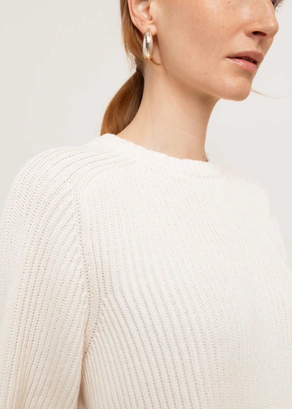 Paper Label | Avery Crew Neck Sweater - Gardenia