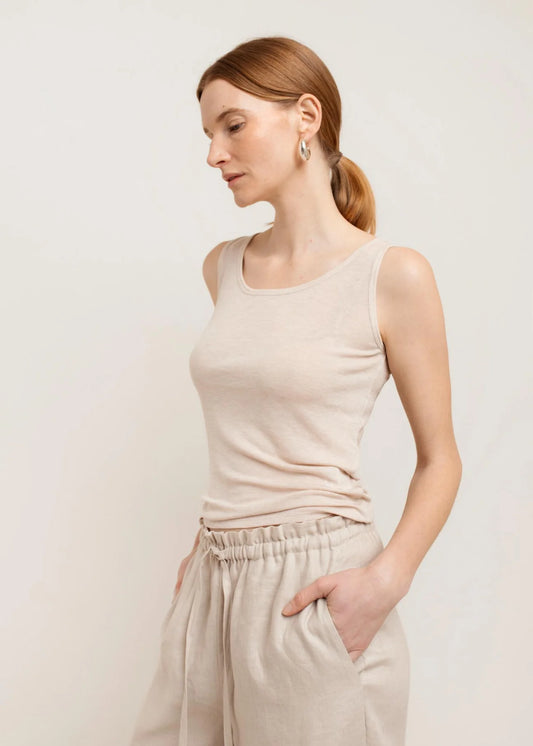 Paper Label | Sana Sheer Tank - Oatmeal