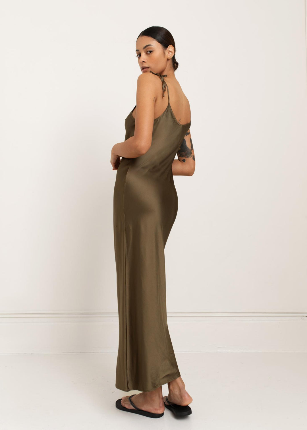 Paper Label | Bella Dress - Moss Green