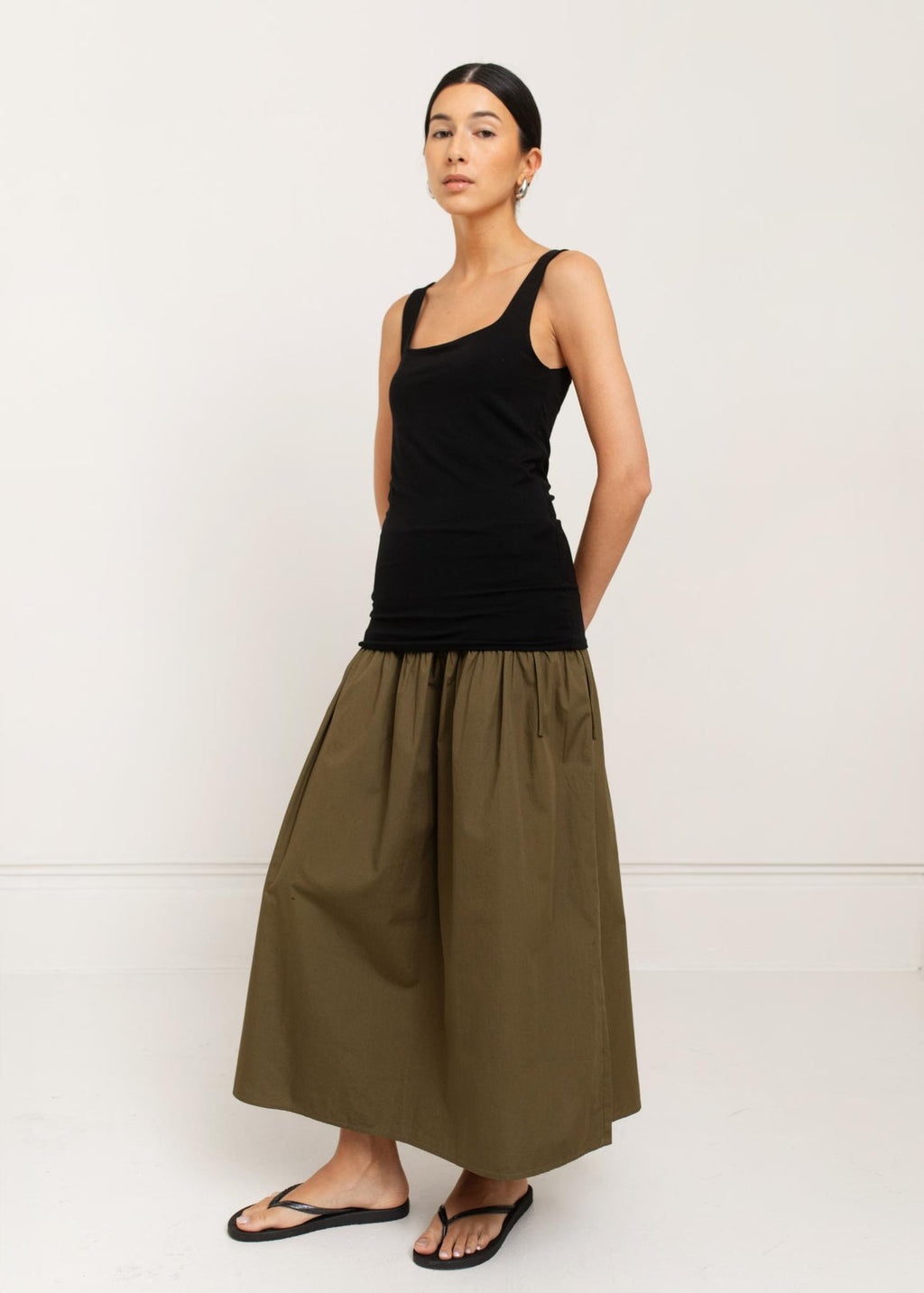 Paper Label | Alina Double Layred Tank - Black