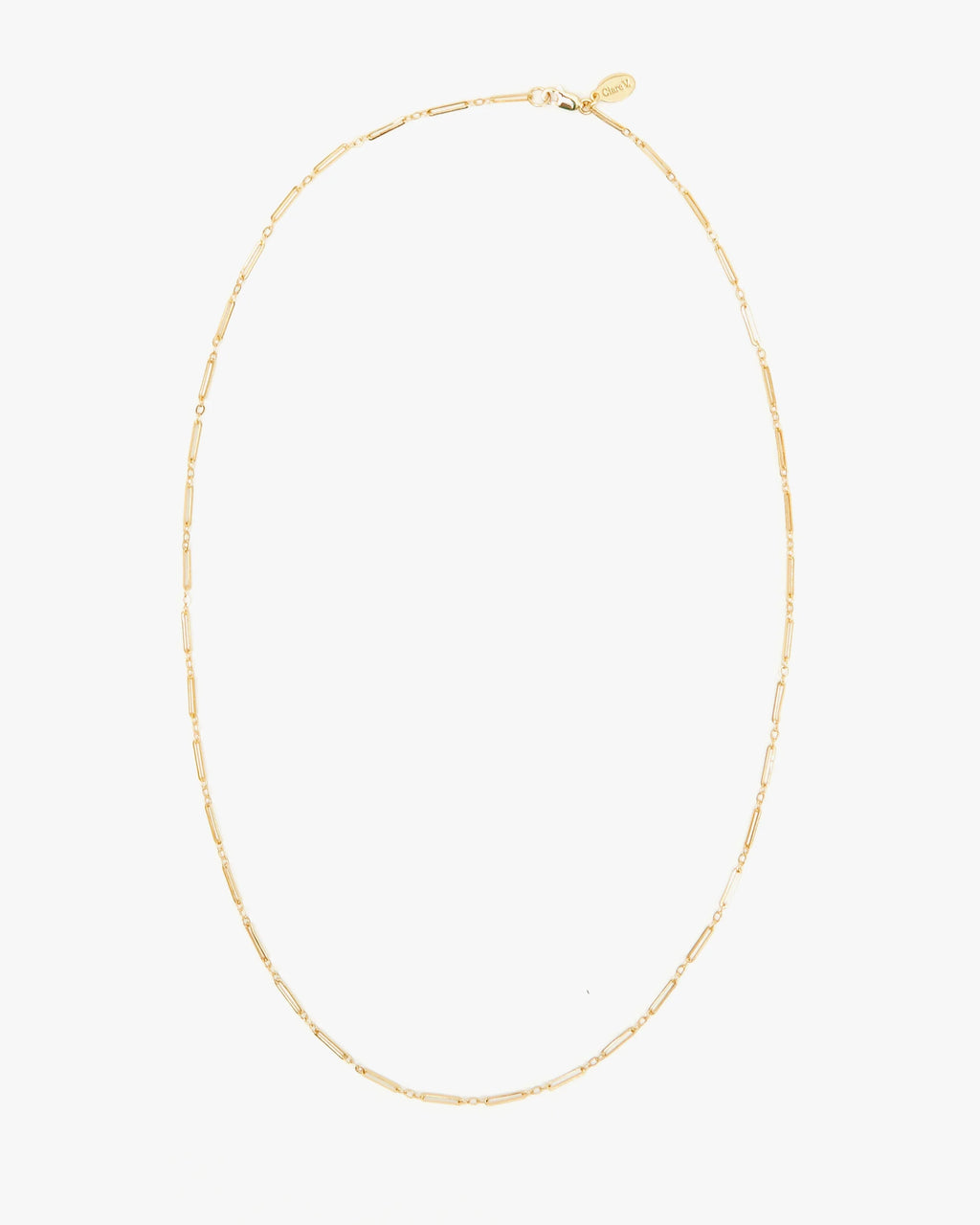 Clare V. | Fine Paperclip Charm Chain 24"