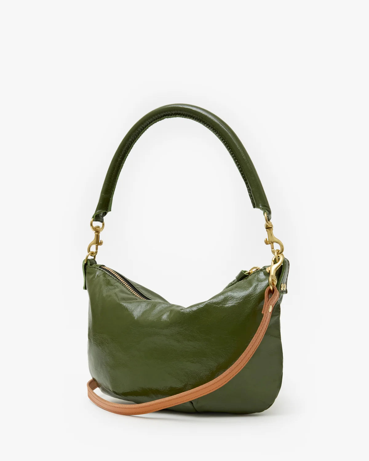Clare V. | Petit Moyen Messenger - Crinkle Patent