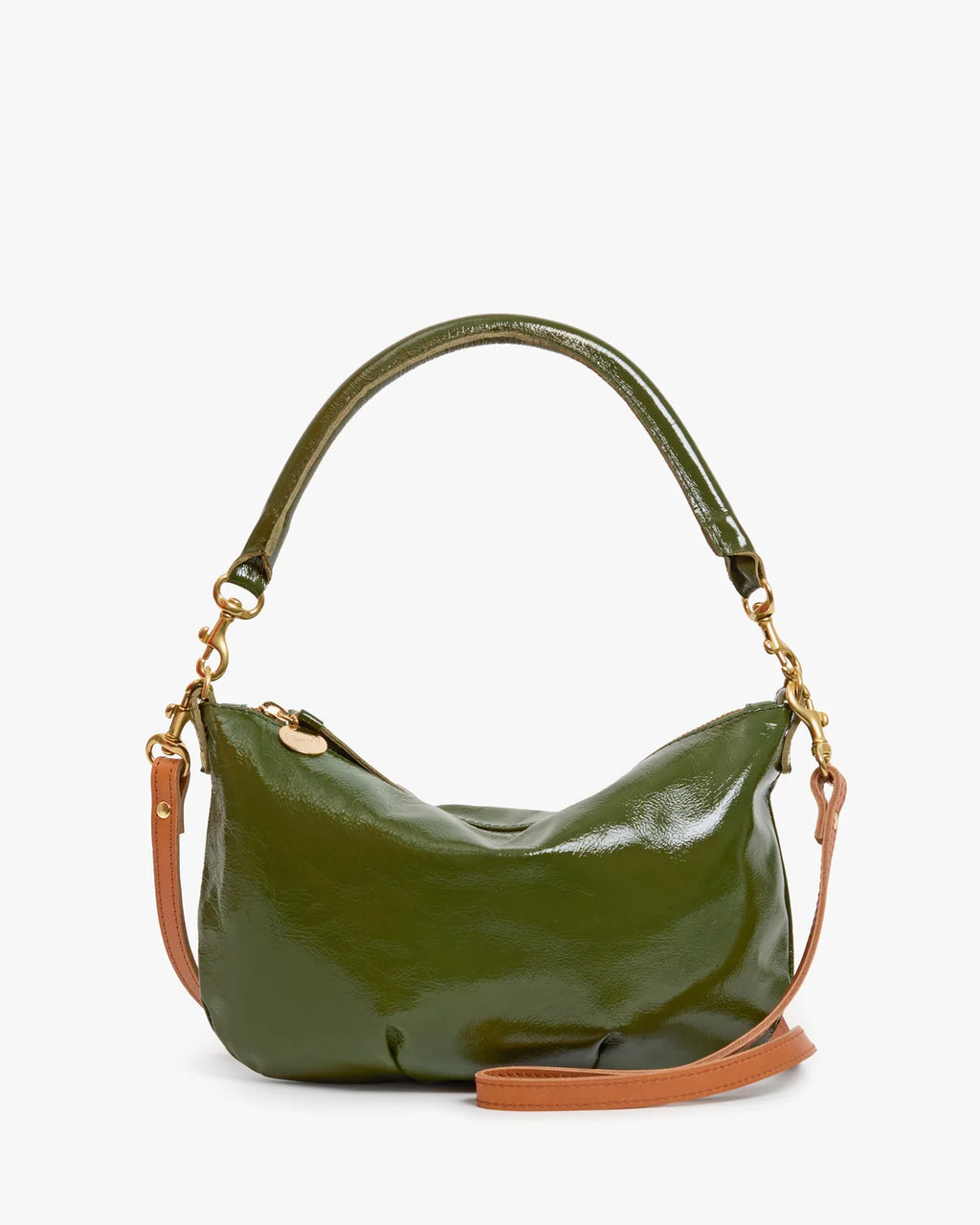 Clare V. | Petit Moyen Messenger - Crinkle Patent