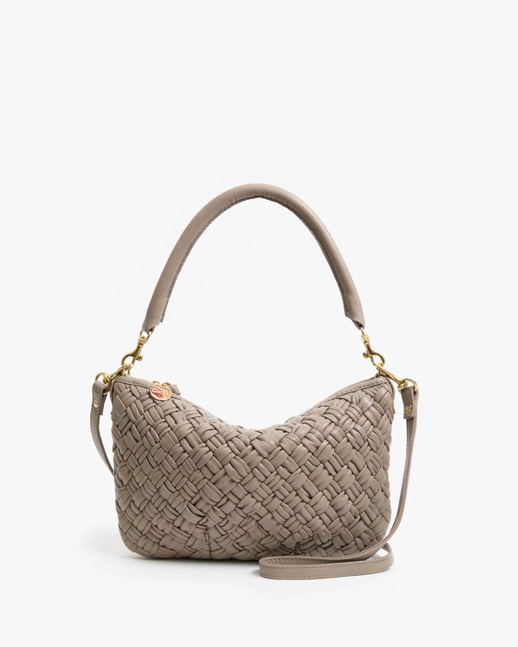 Clare V. | Petit Moyen Messenger - Puffy Woven - Dove Grey