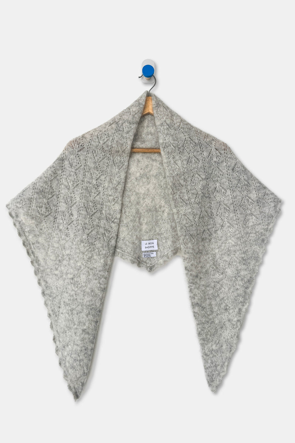 Le Bon Shoppe | Mohair Pointelle Shawl - Ht Grey