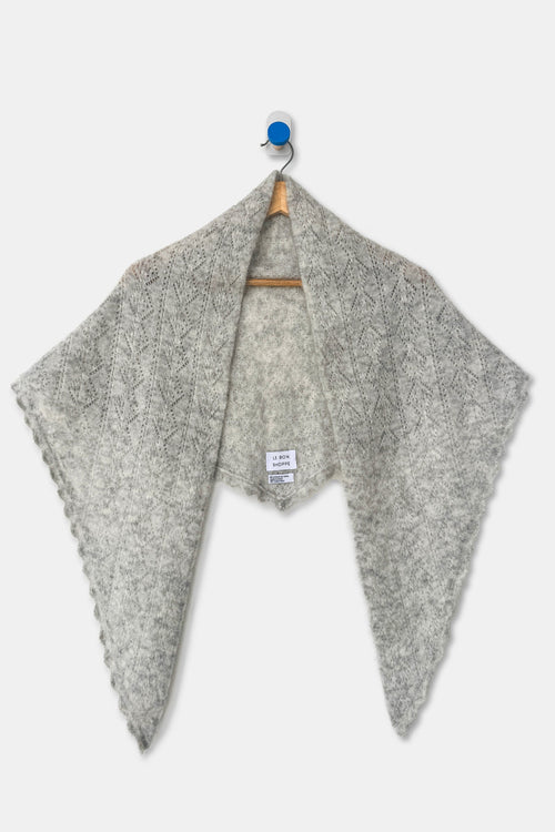 Le Bon Shoppe | Mohair Pointelle Shawl - Ht Grey