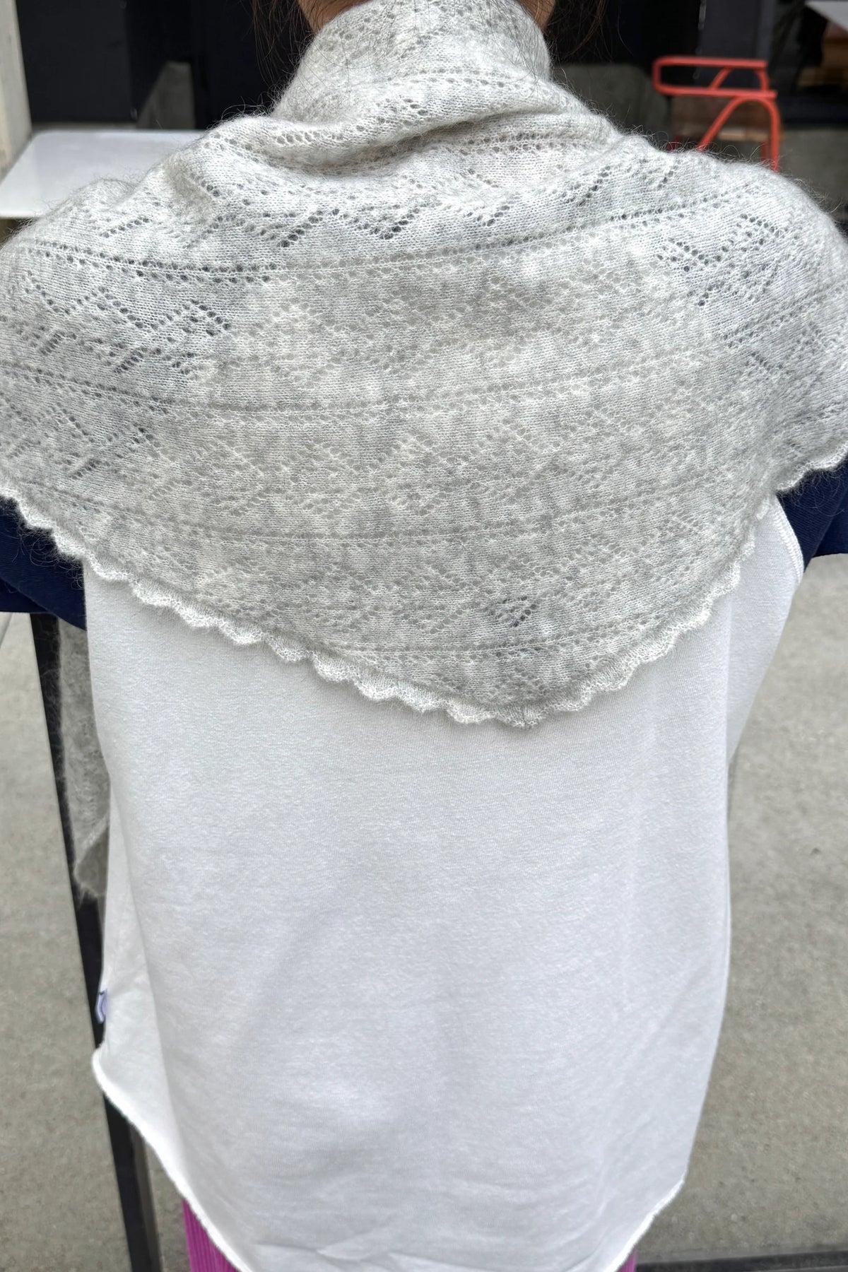 Le Bon Shoppe | Mohair Pointelle Shawl - Ht Grey