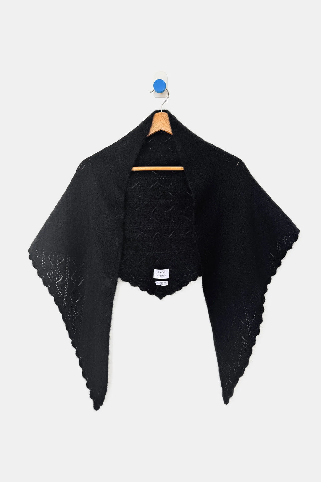 Le Bon Shoppe | Mohair Pointelle Shawl - Onyx