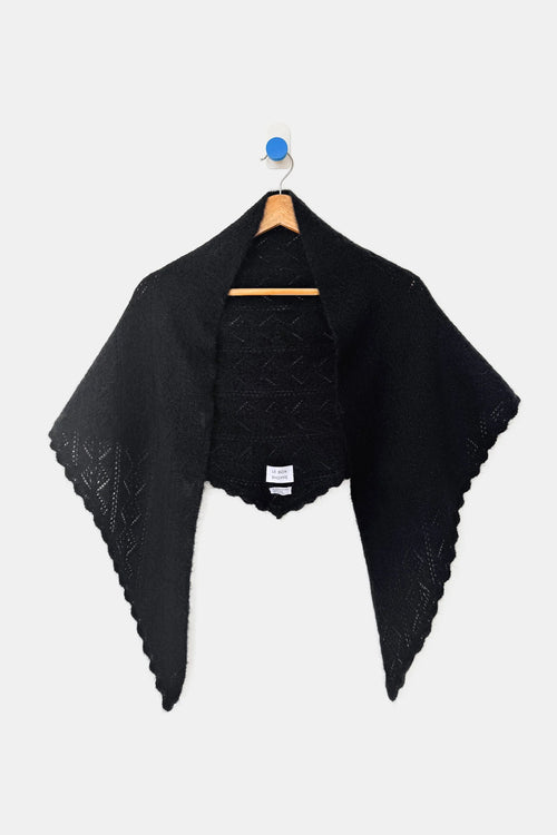 Le Bon Shoppe | Mohair Pointelle Shawl - Onyx