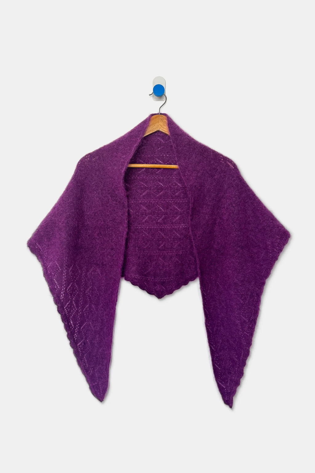 Le Bon Shoppe | Mohair Pointelle Shawl - Purple