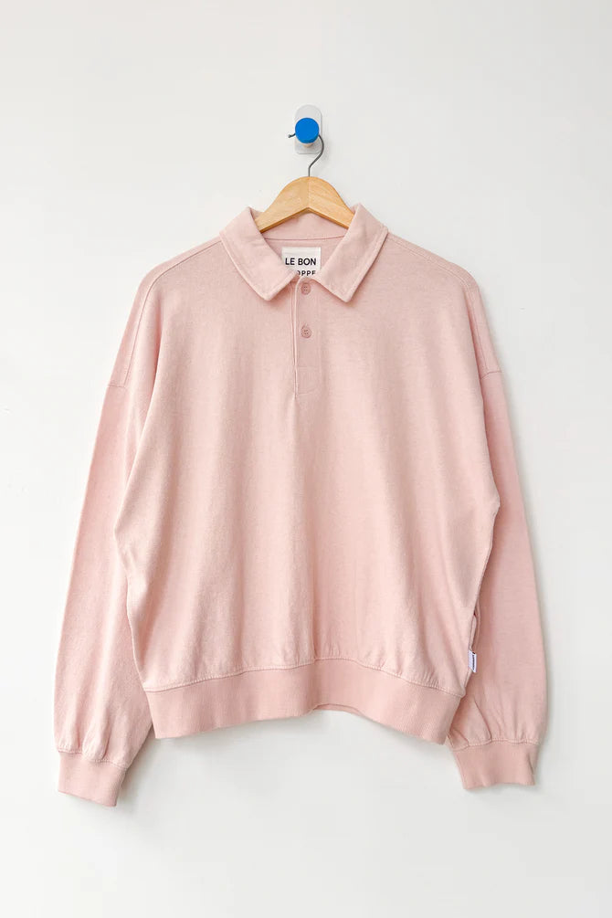Le Bon Shoppe | Polo Sweatshirt - Baby Pink