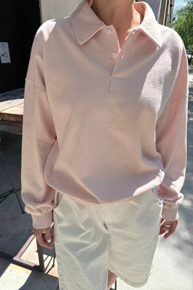 Le Bon Shoppe | Polo Sweatshirt - Baby Pink