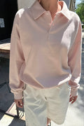 Le Bon Shoppe | Polo Sweatshirt - Baby Pink