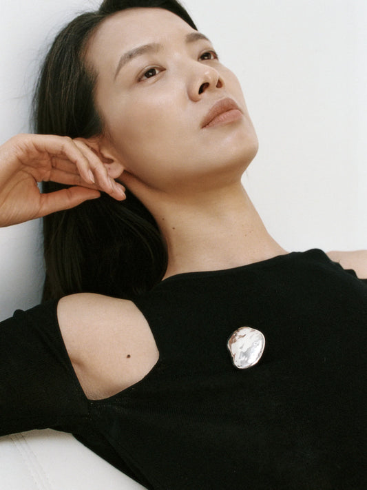 Wolf Circus | Bean Brooch - Silver