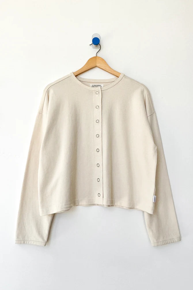 Le Bon Shoppe | Soft Jersey Snap Cardigan - Naturel