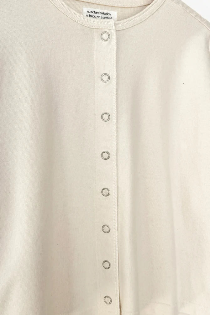 Le Bon Shoppe | Soft Jersey Snap Cardigan - Naturel