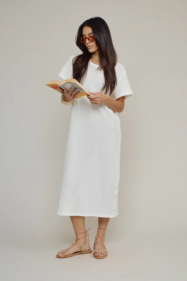 Jungmaven | Sydney Dress - Mesh Sydney Dress - Washed White